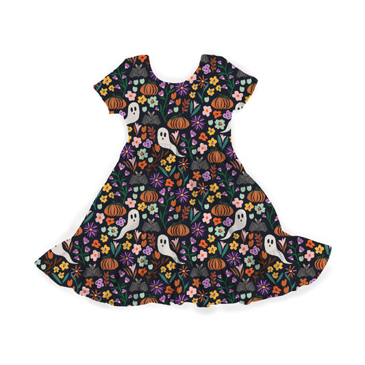 Ghosts in the Garden Youth Twirl Dress **PreOrder**