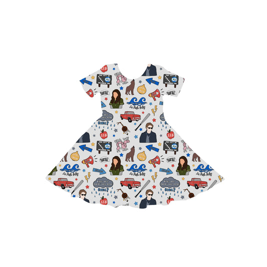 Midnight in Forks Youth Twirl Dress *RTS*