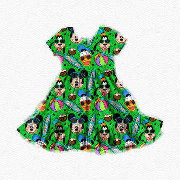 Surfin' Sidekicks Youth Twirl Dress **PreOrder**