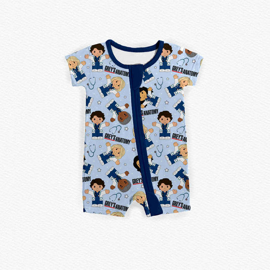 Little Scrubs Squad Medically Adaptable Zipper Shortie *RTS*