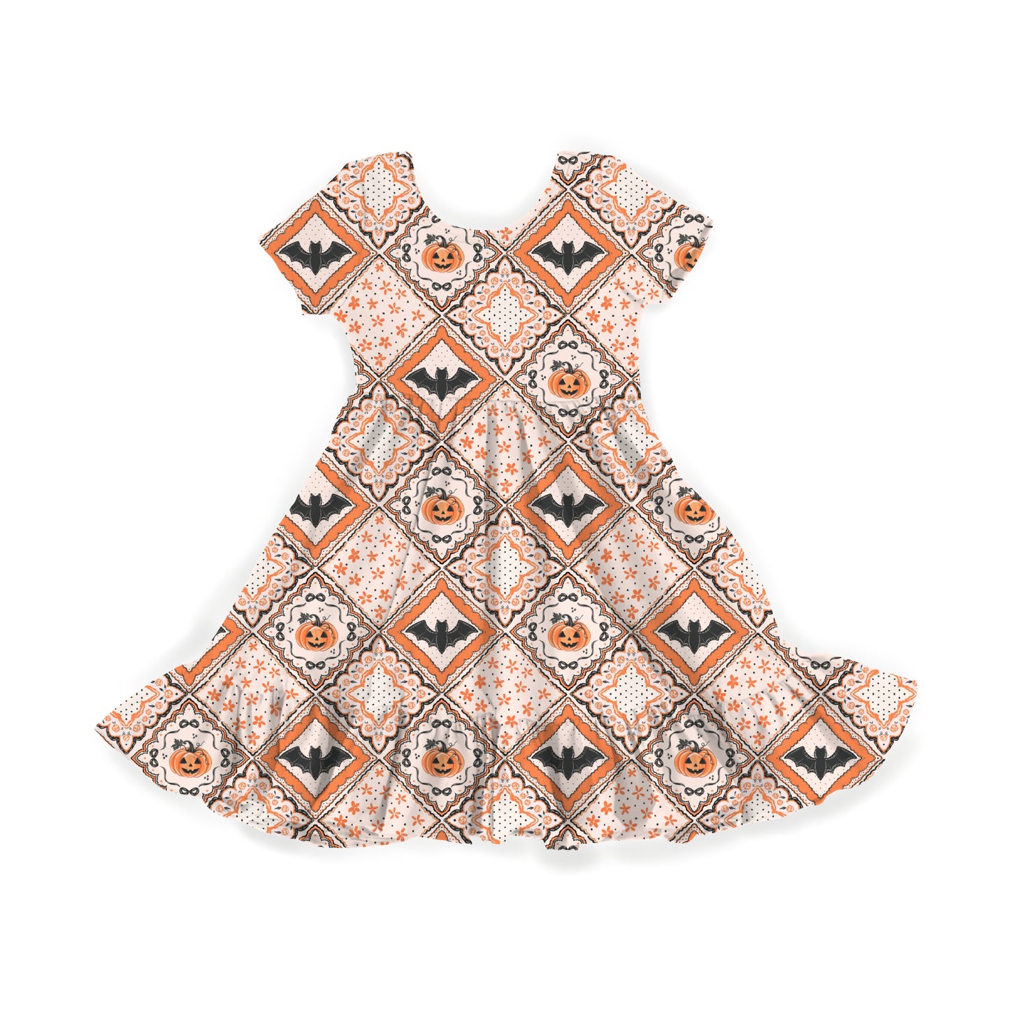 Pumpkin Patchwork Youth Twirl Dress **PreOrder**