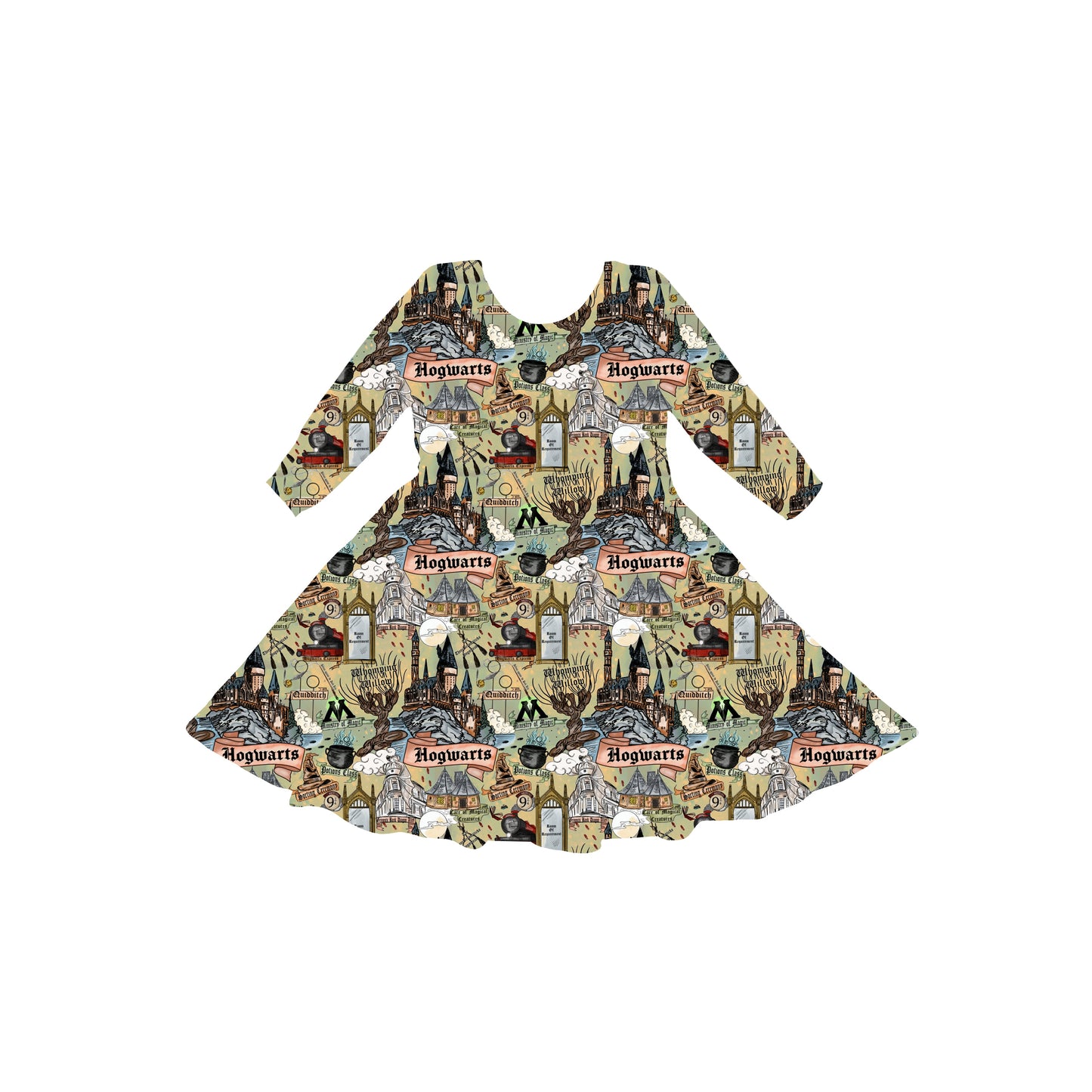 Wands At The Ready Youth Twirl Dress *RTS*
