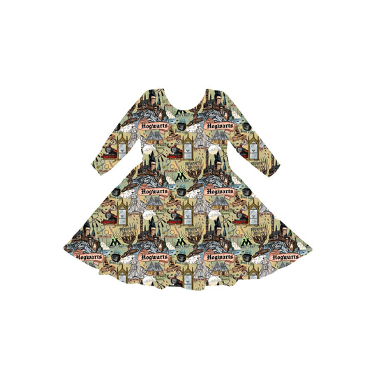 Wands At The Ready Youth Twirl Dress *RTS*