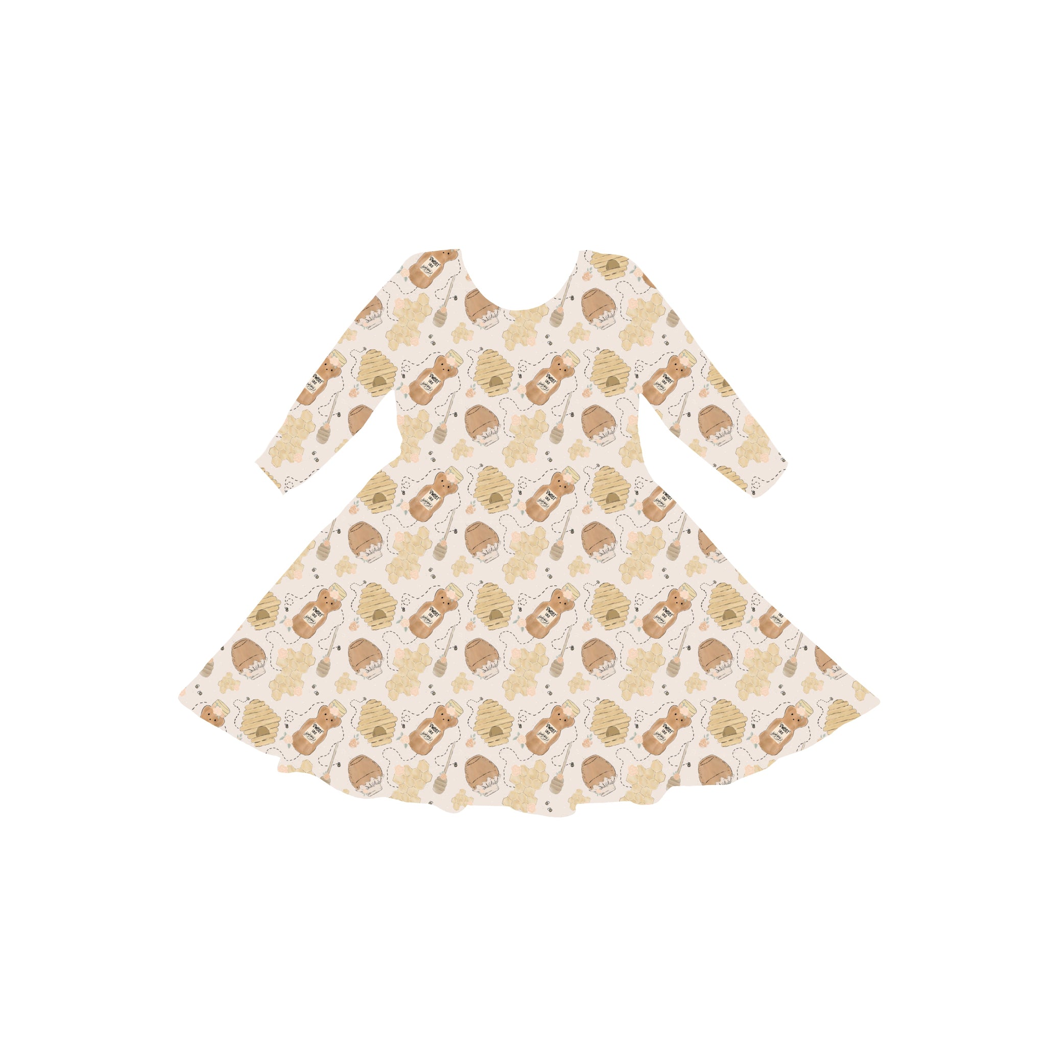 Golden Honey Youth Twirl Dress **PreOrder**