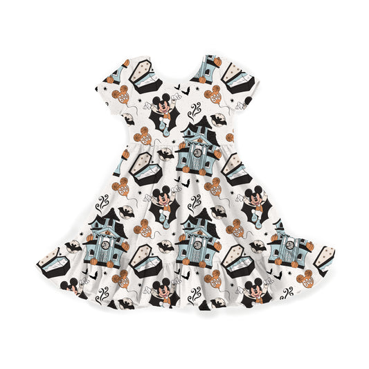 Vampire Mouse on Main Youth Twirl Dress **PreOrder**
