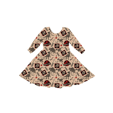 Jurassic Jungle Youth Twirl Dress **PreOrder**
