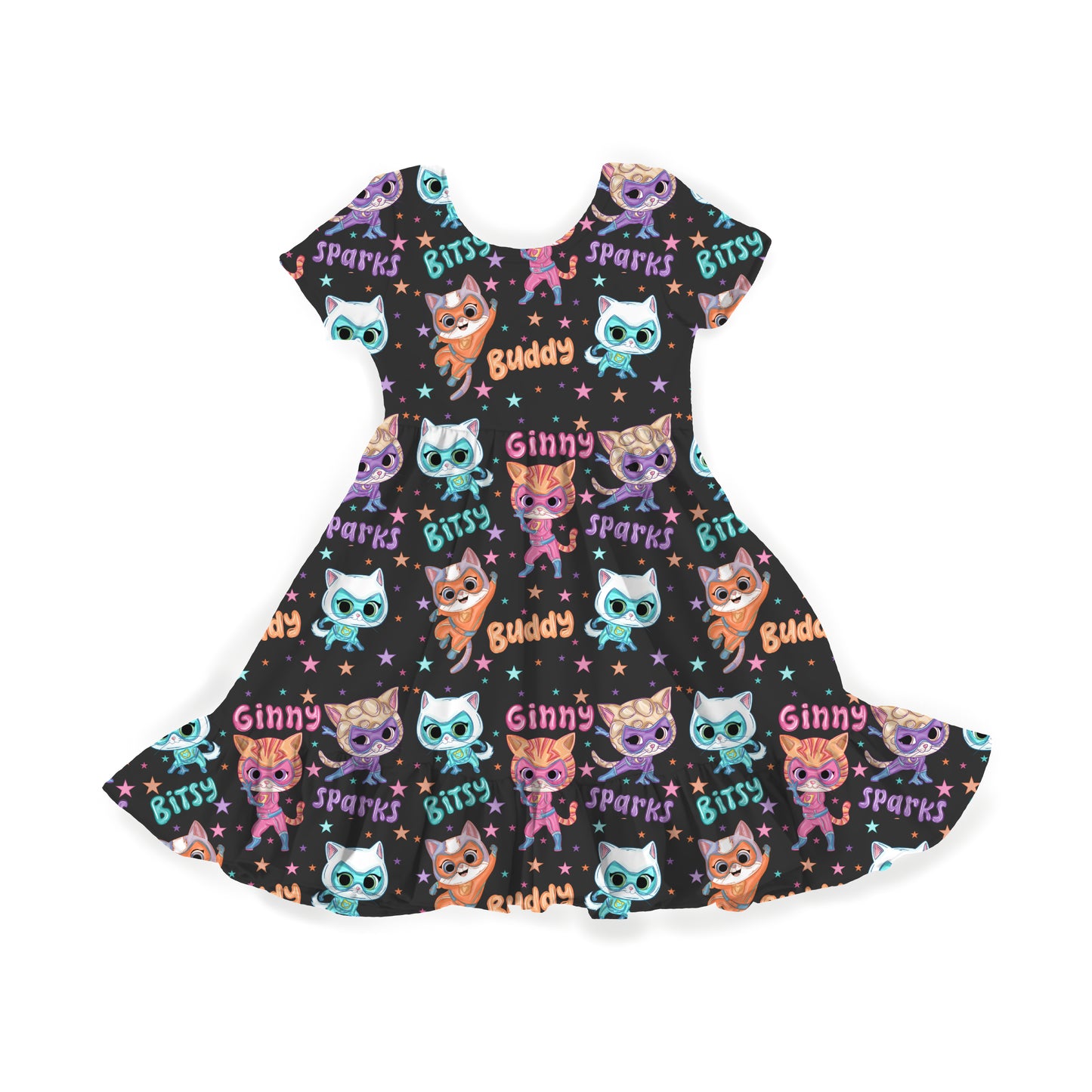 Purrfect Heroes Youth Twirl Dress *RTS*