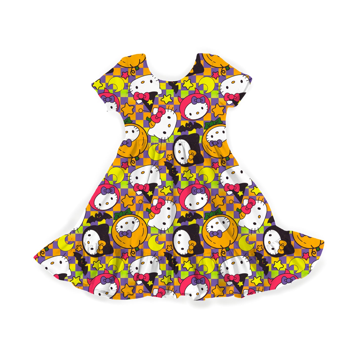 Kitty's Pumpkin Patch Youth Twirl Dress **PreOrder**