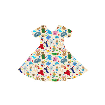 Book Mashup Youth Twirl Dress *RTS*