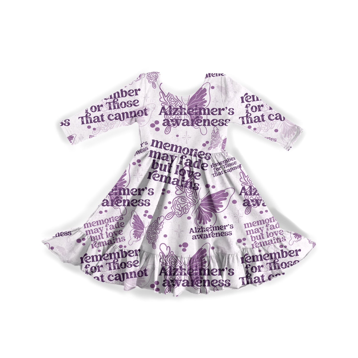 Alzheimer's Awareness Youth Twirl Dress **PreOrder**