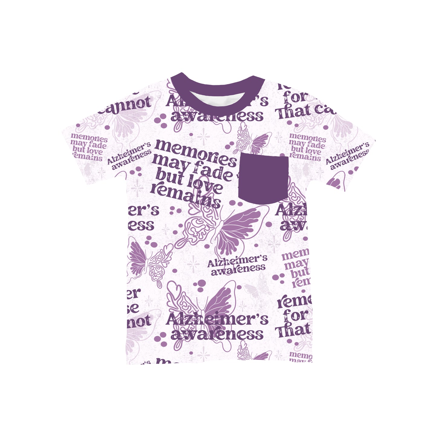 Alzheimer's Awareness Pocket T-Shirt **PreOrder**