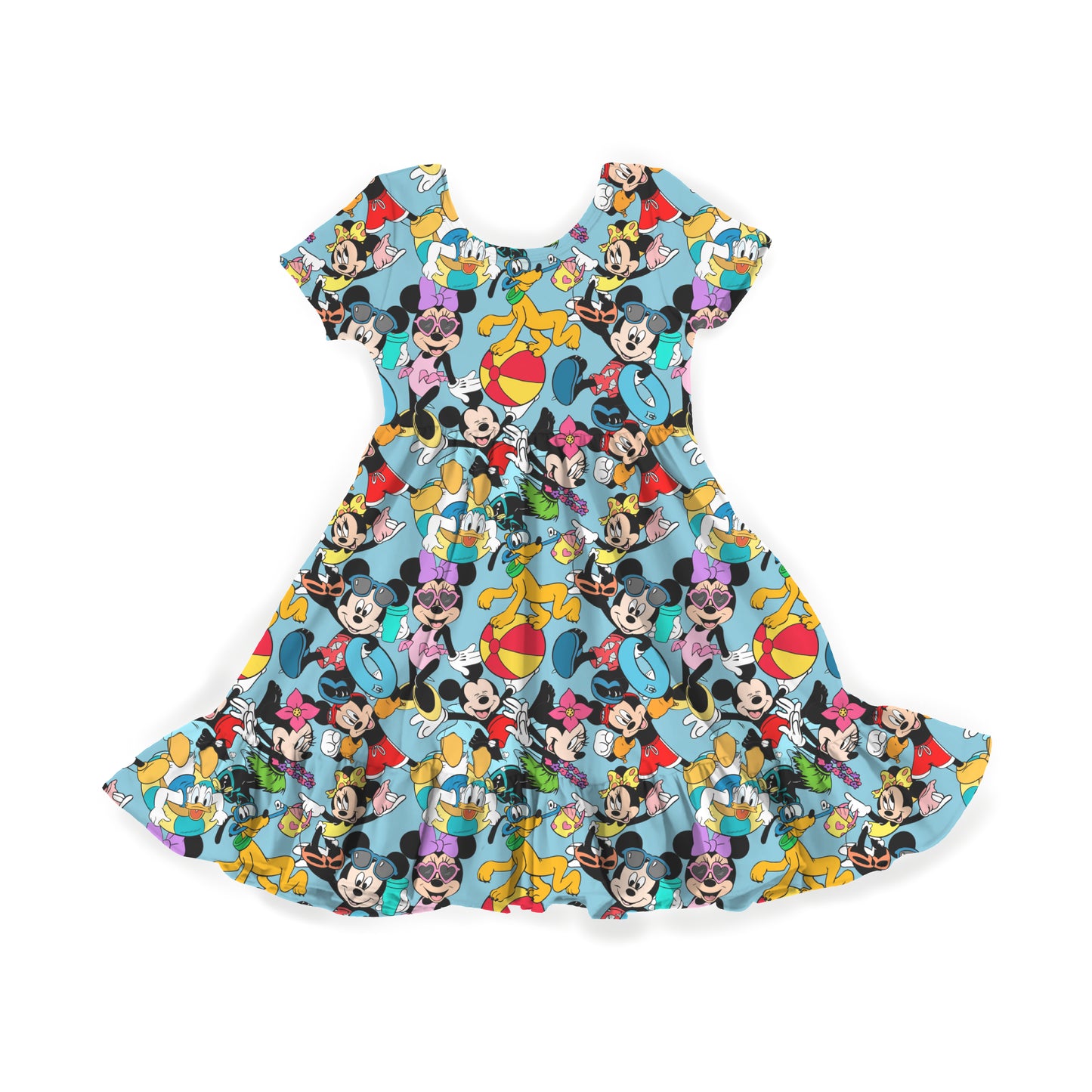 Magical Pool Crew Youth Twirl Dress *RTS*
