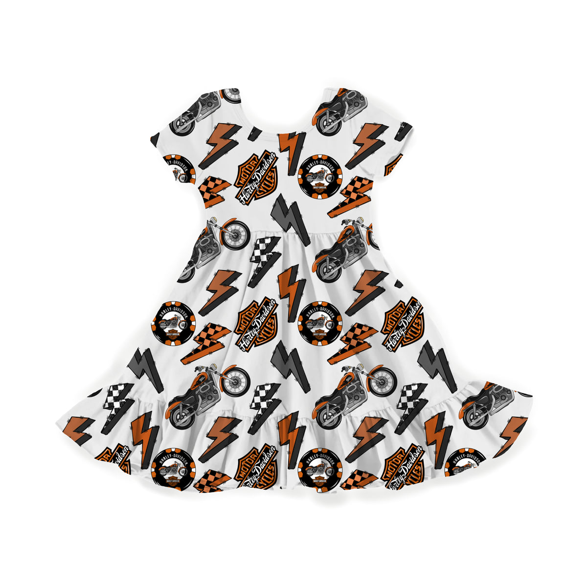 Motorcycle Madness Youth Twirl Dress **PreOrder**
