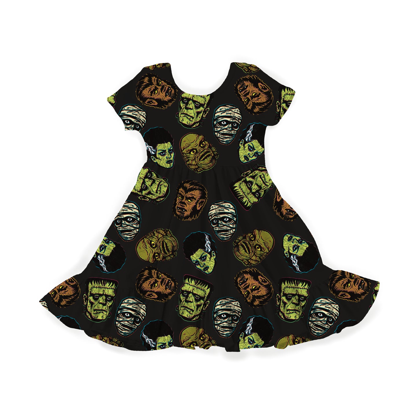 Midnight Monsters Youth Twirl Dress **PreOrder**
