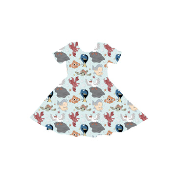 Just Keep Swimming Youth Twirl Dress *RTS*