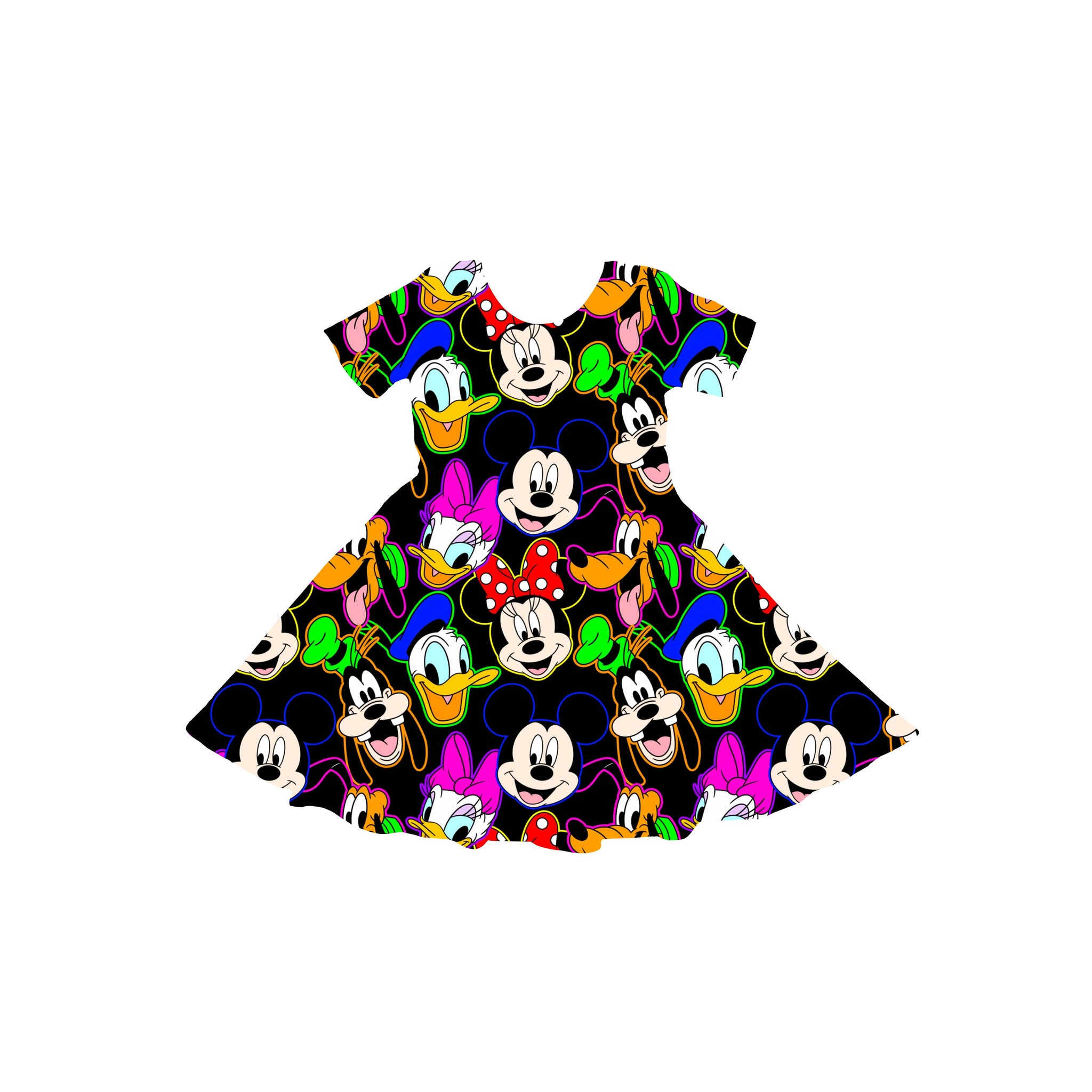 Neon Friends Youth Twirl Dress *RTS*