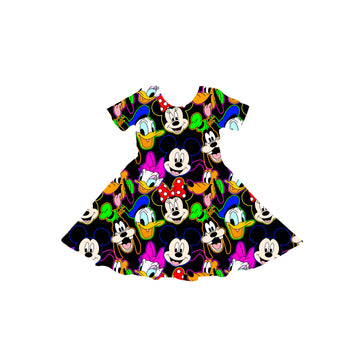 Neon Friends Youth Twirl Dress *RTS*
