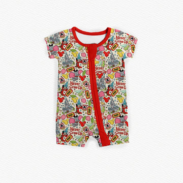 Never Grow Up Medically Adaptable Zipper Shortie *RTS*