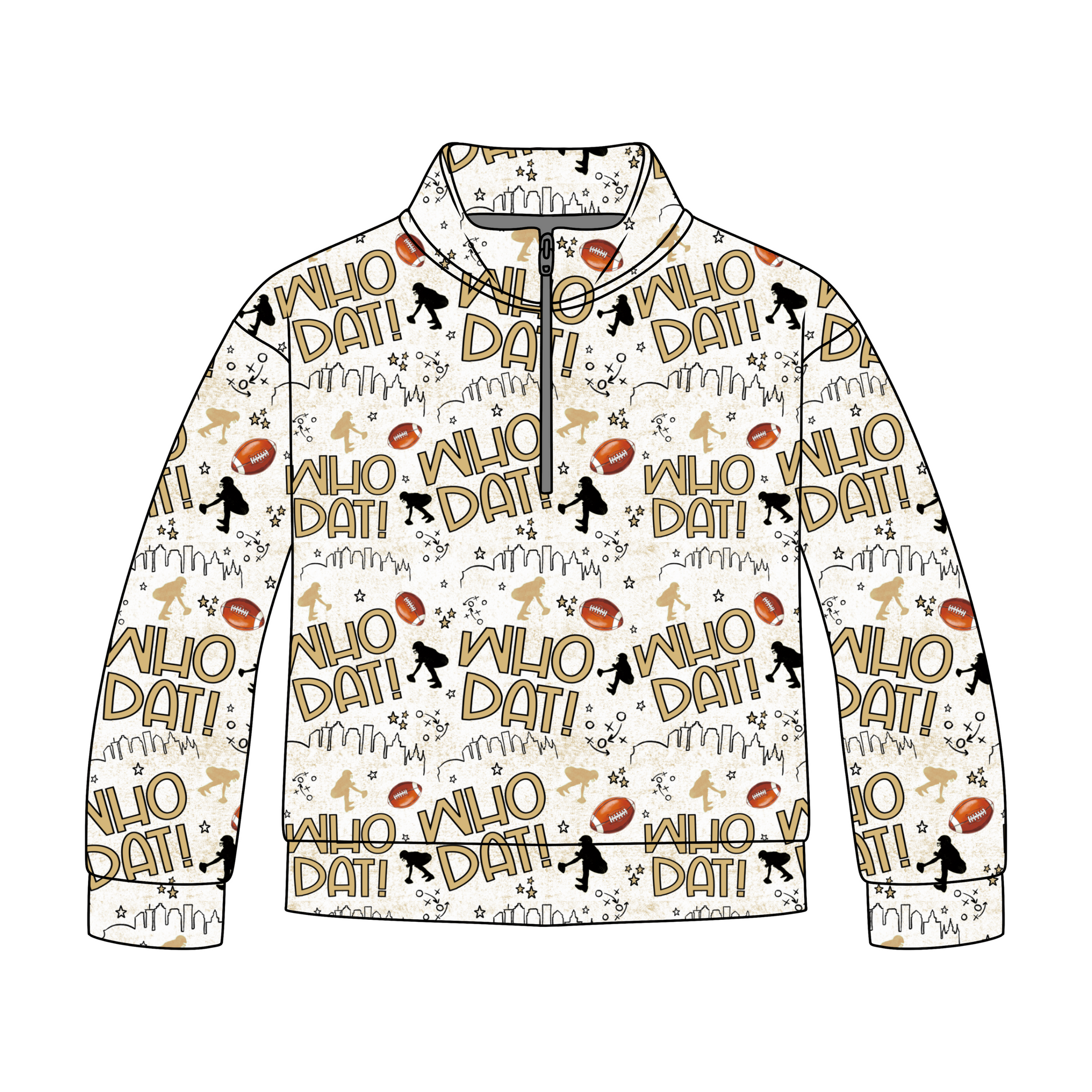 New Orleans Quarter Zip-Up *RTS*