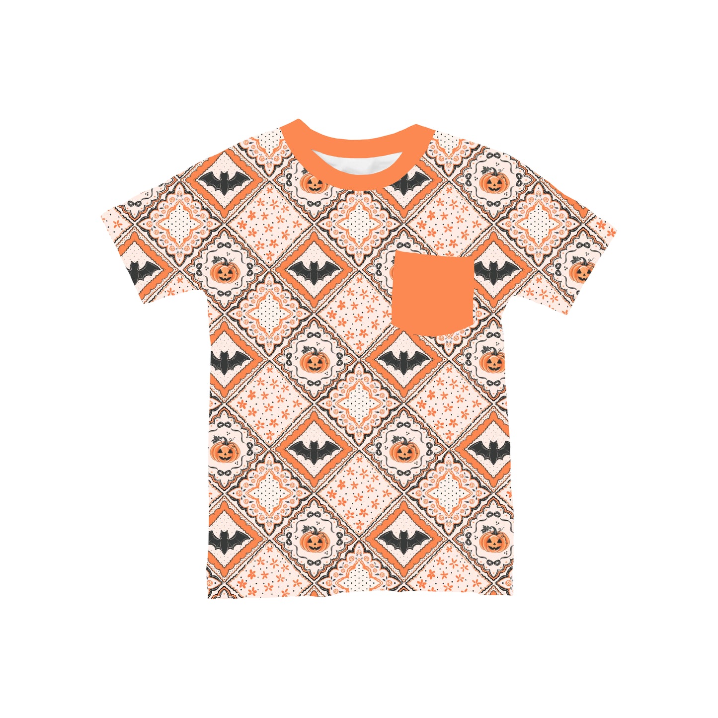 Pumpkin Patchwork Pocket T-Shirt **PreOrder**