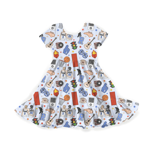Ravens Run Deep Youth Twirl Dress *RTS*