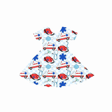Heartbeat Heroes Youth Twirl Dress **PreOrder**