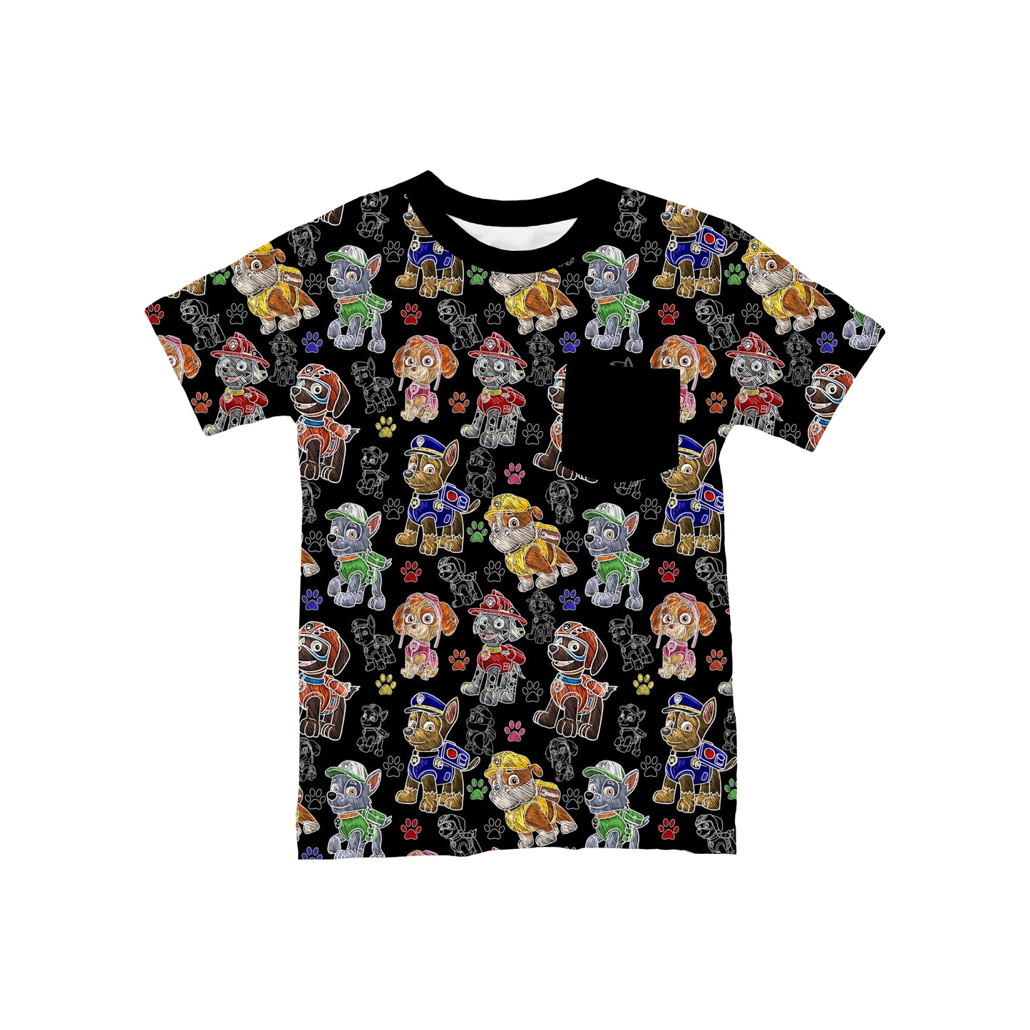 Chalk It Up With The Pups Pocket T-Shirt **PreOrder**