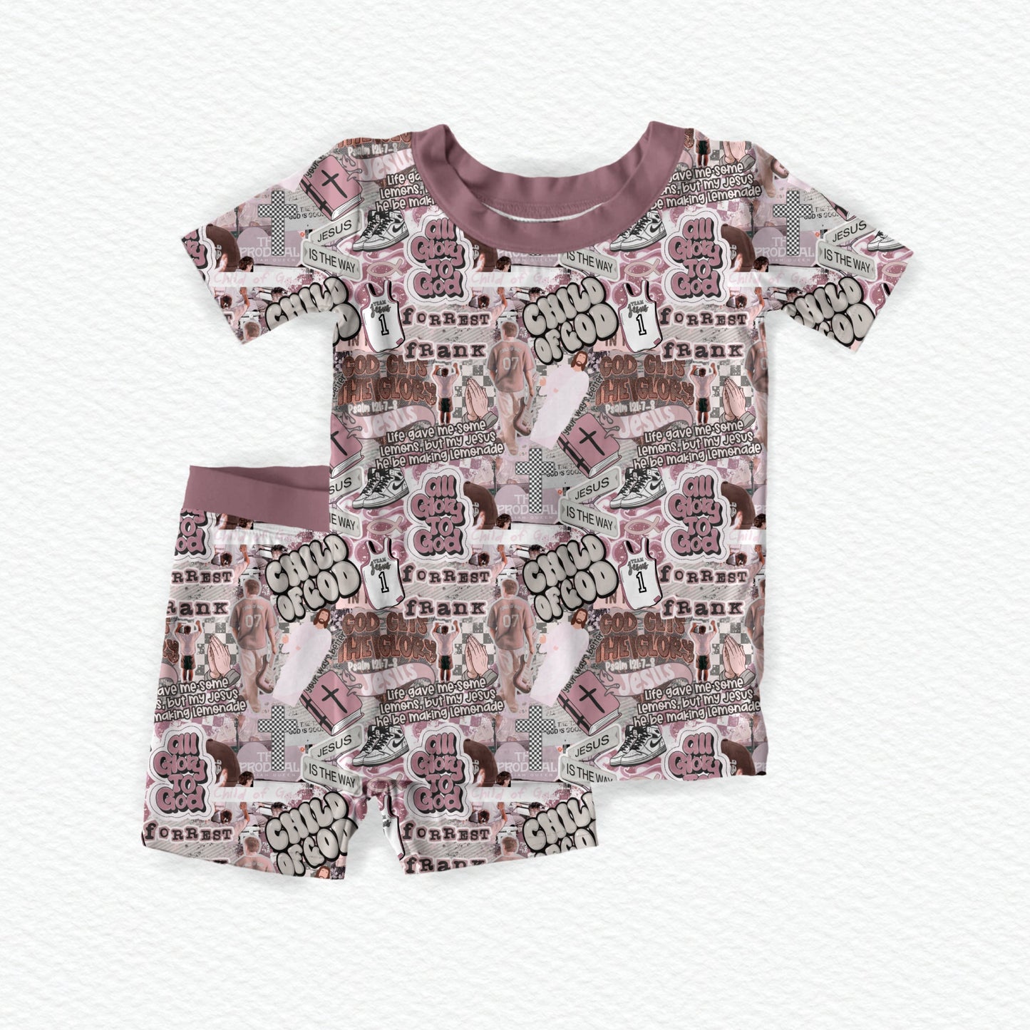 Only Way Is Up Pink Youth Short Set *RTS*