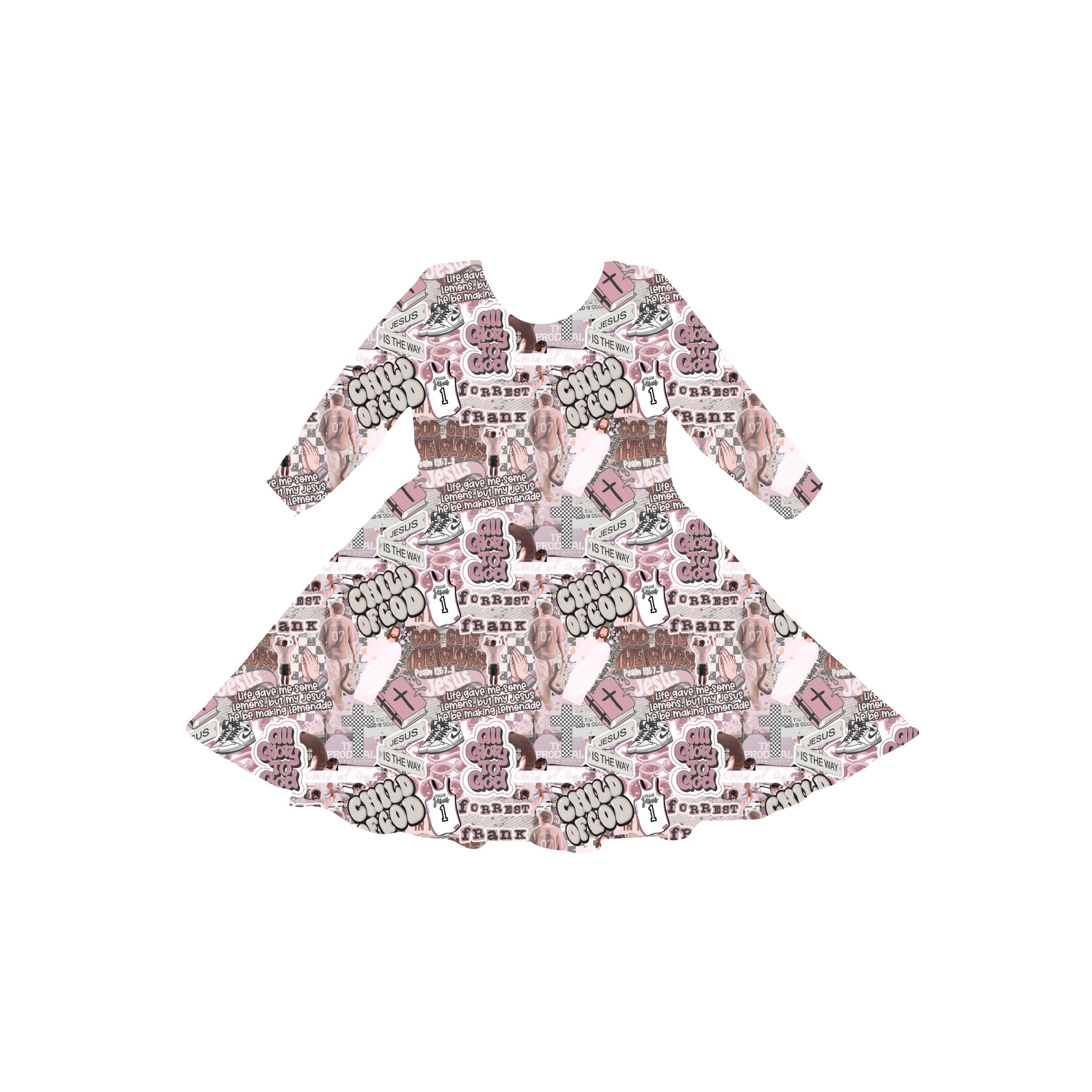 Only Way Is Up Pink Youth Twirl Dress **PreOrder**