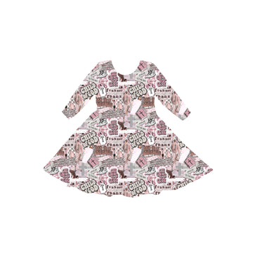 Only Way Is Up Pink Youth Twirl Dress **PreOrder**