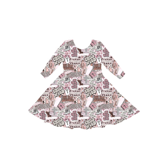 Only Way Is Up Pink Youth Twirl Dress *RTS*