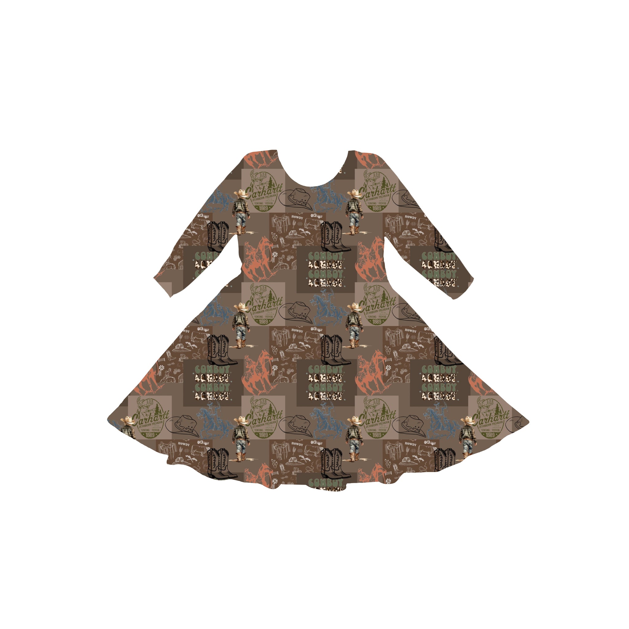 Wild West Wanderer Youth Twirl Dress *RTS*