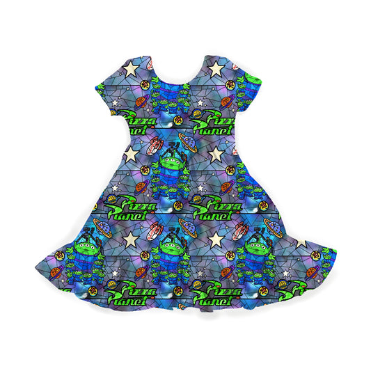 Alien Arcade Youth Twirl Dress *RTS*