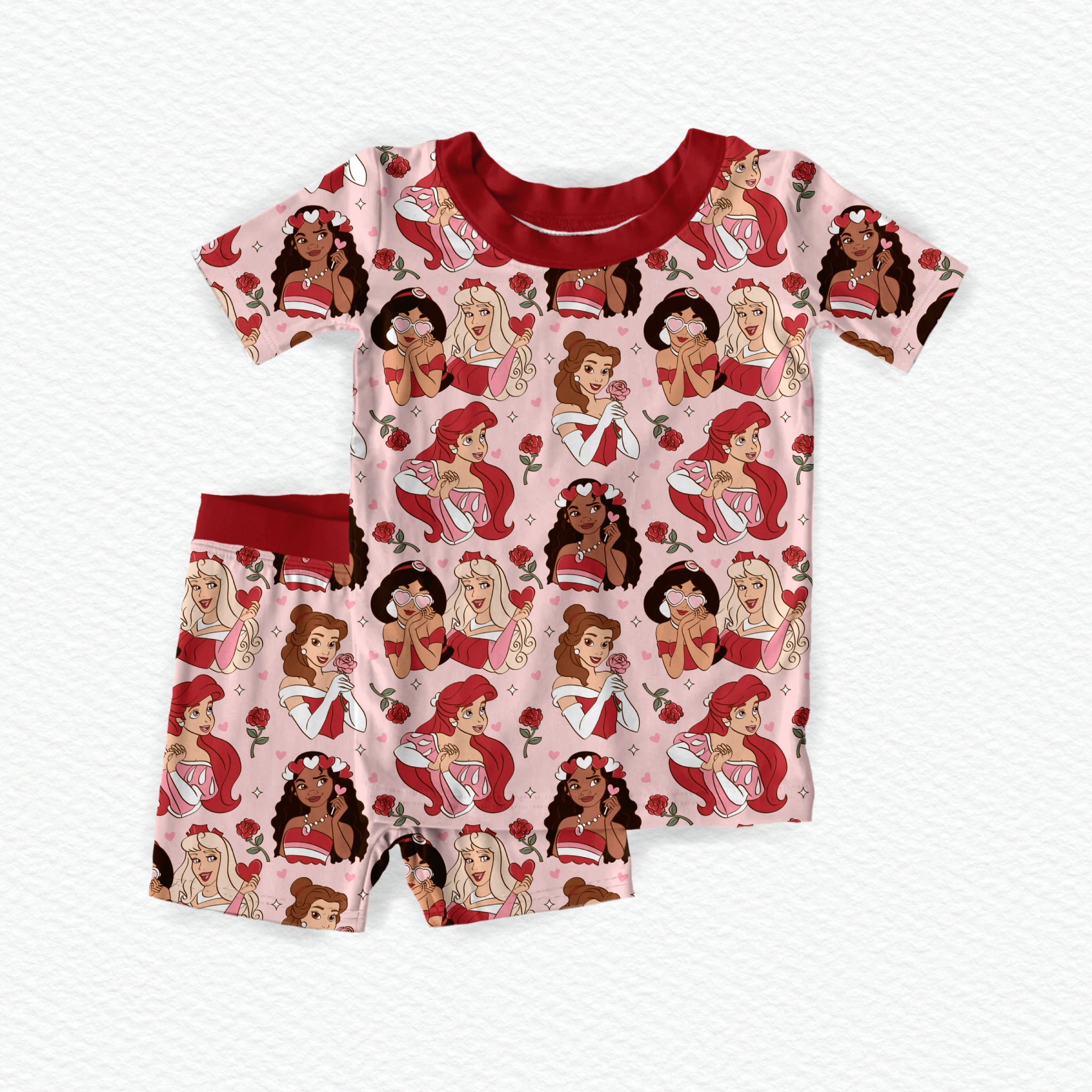 Royal Hearts & Roses  Youth Short Set **PreOrder**