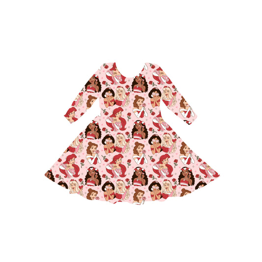 Royal Hearts & Roses Youth Twirl Dress *RTS*