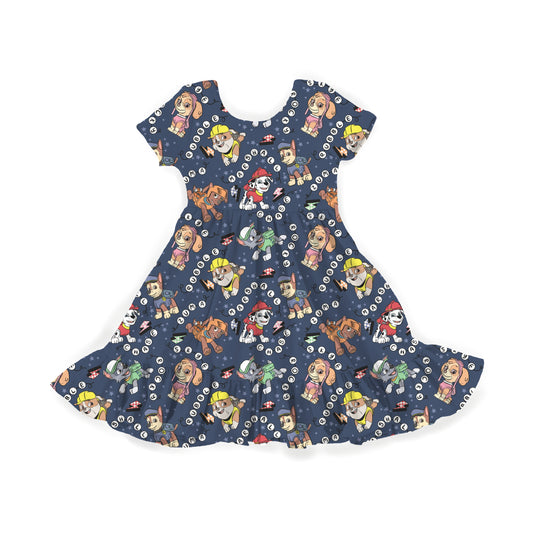 Pawsome Pups Youth Twirl Dress **PreOrder**