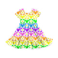Retro Rainbow Mouse Youth Twirl Dress *RTS*