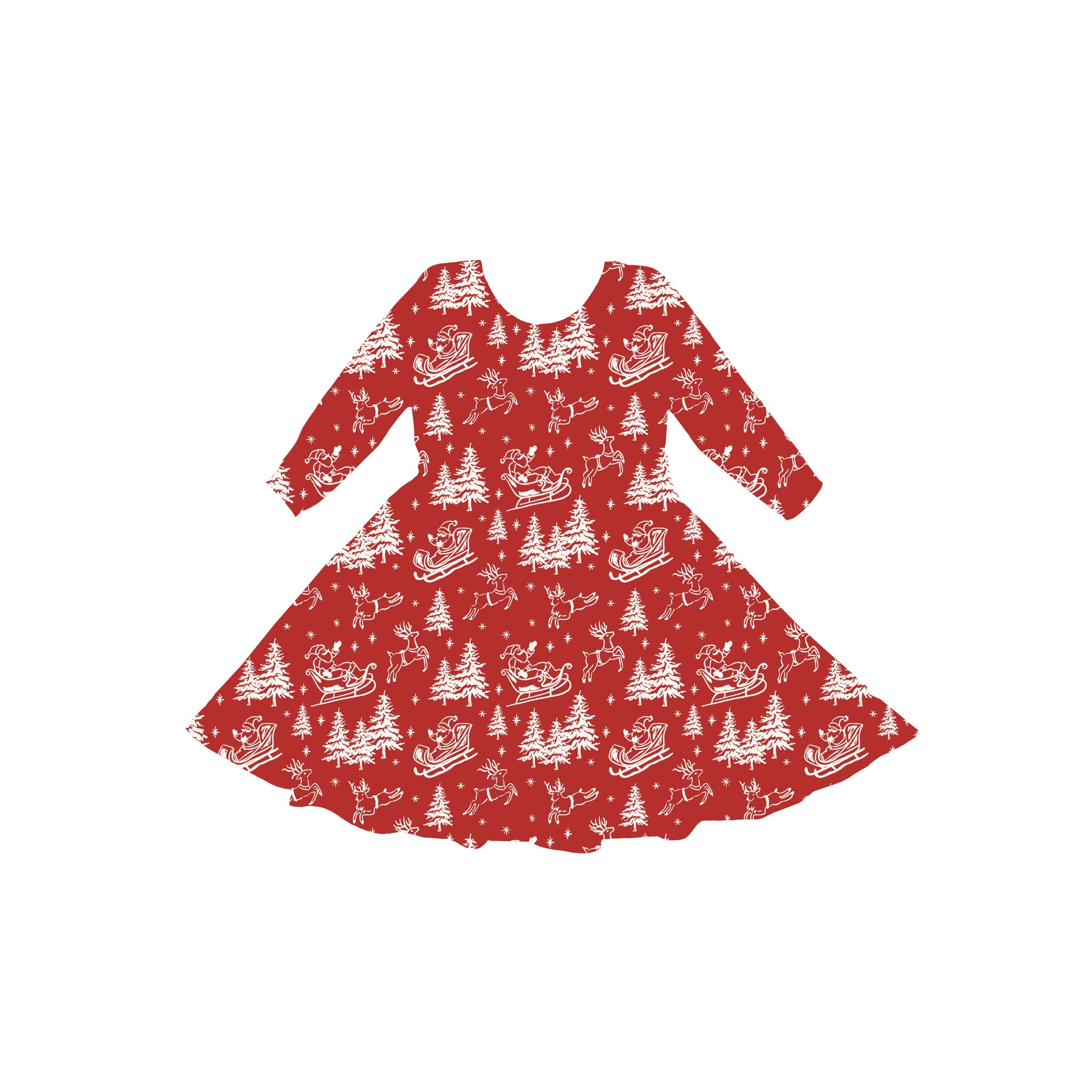 Dashing Through The Snow Youth Twirl Dress **PreOrder**
