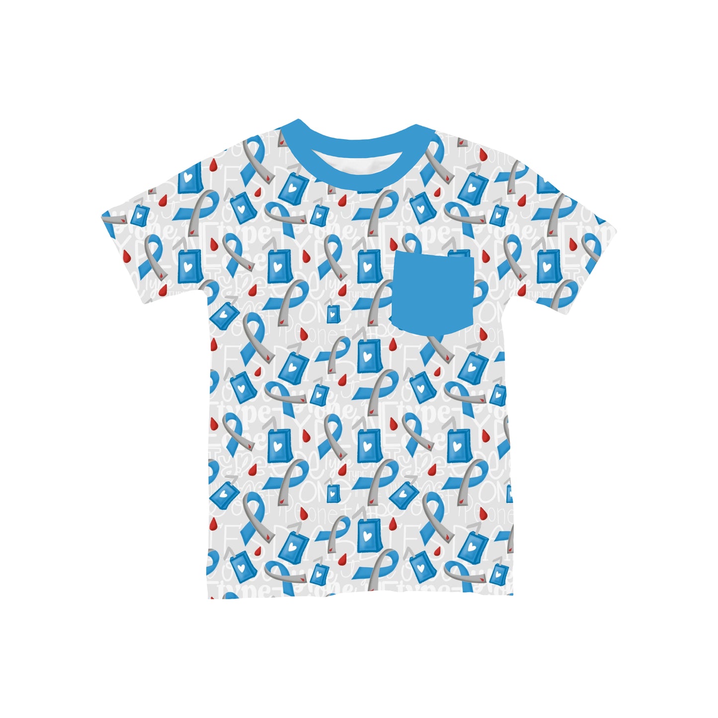 Type 1 Diabetes Awareness Pocket T-Shirt *RTS*