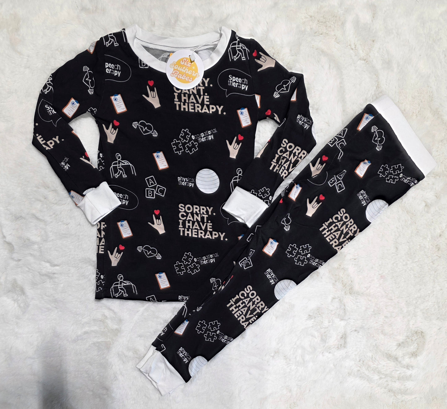 Sorry. Can't. I Have Therapy. Youth Pant Set *RTS*