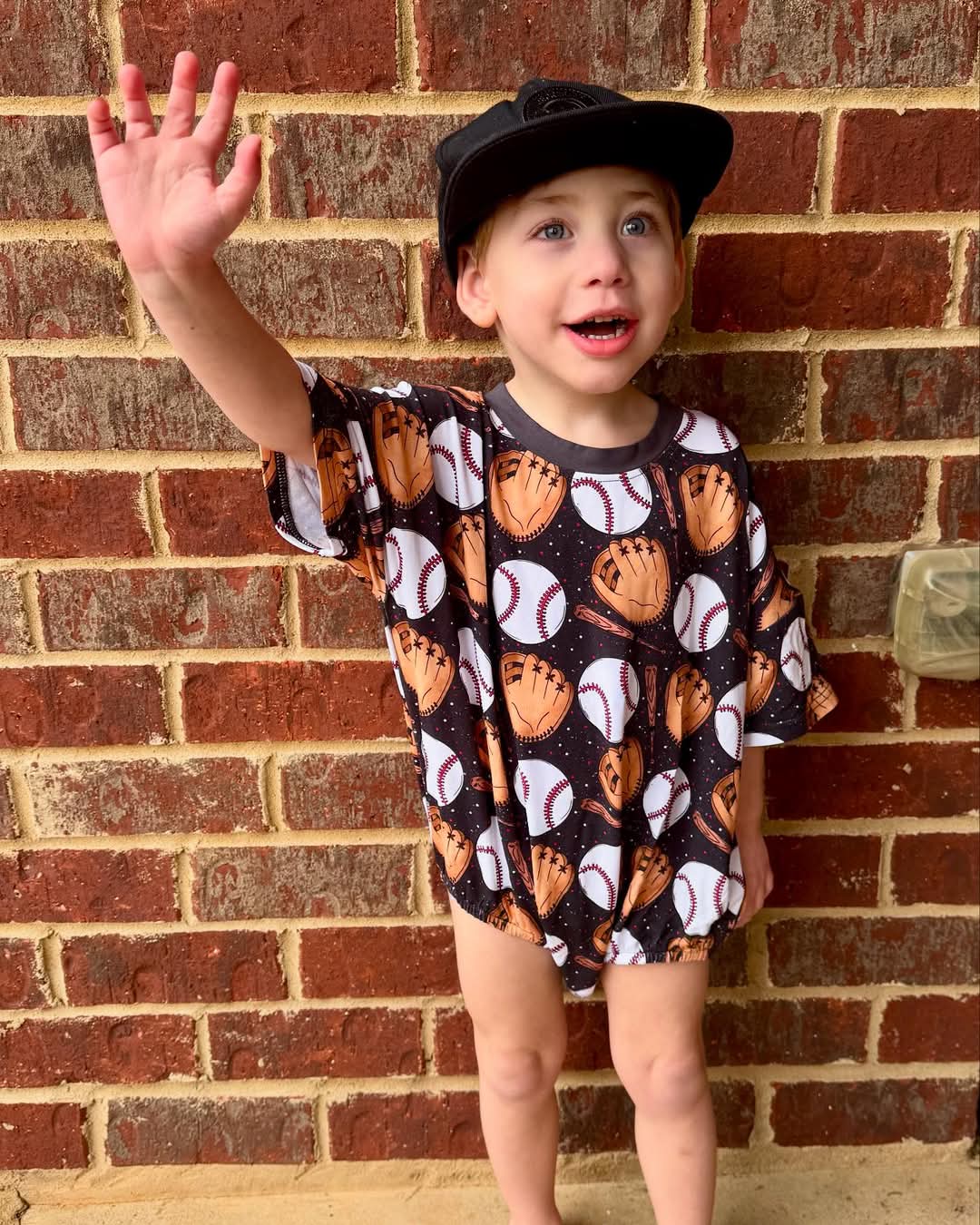 Play Ball!Medically Adaptable Romper *RTS*