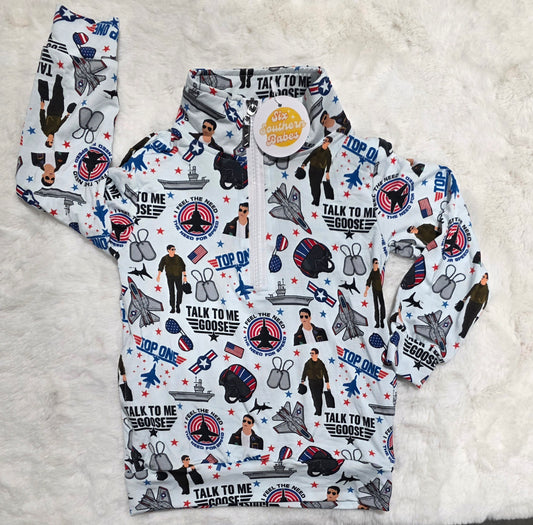 Talk to me Goose Quarter Zip-Up *RTS*