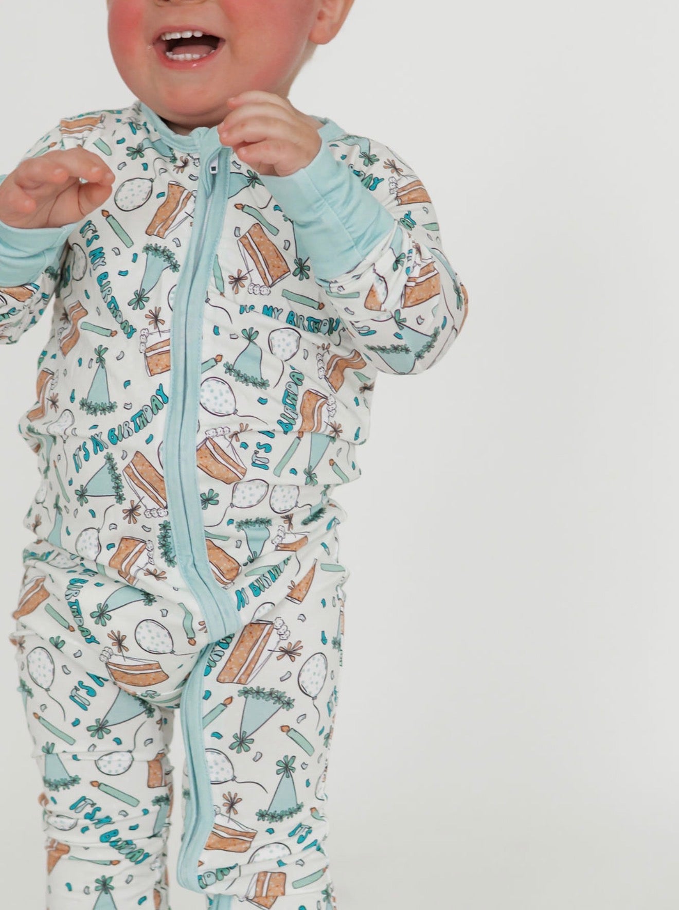 Birthday Boy Medically Adaptable Zipper Sleeper by Six Southern Babes