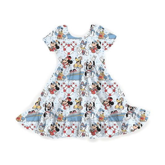 Wish Upon a Wave Youth Twirl Dress **PreOrder**