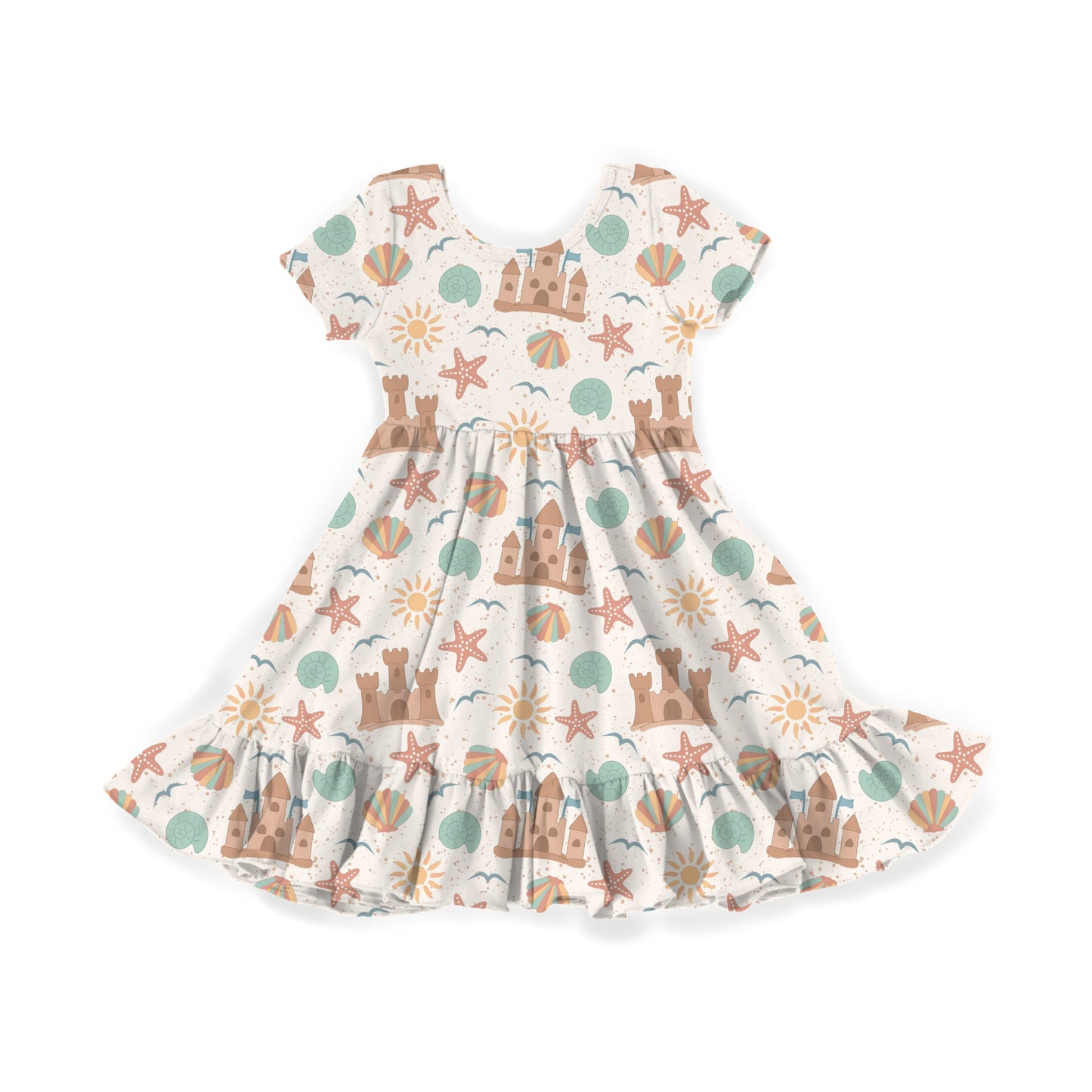 Beach Day Bliss Youth Twirl Dress *RTS*