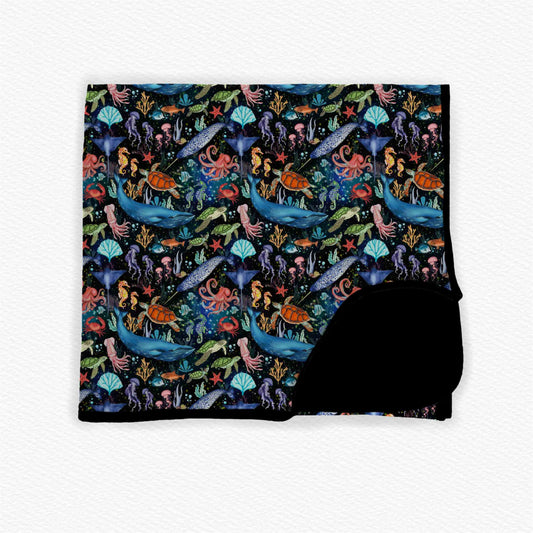 Deep Blue Darlings Bamboo Blanket *RTS*