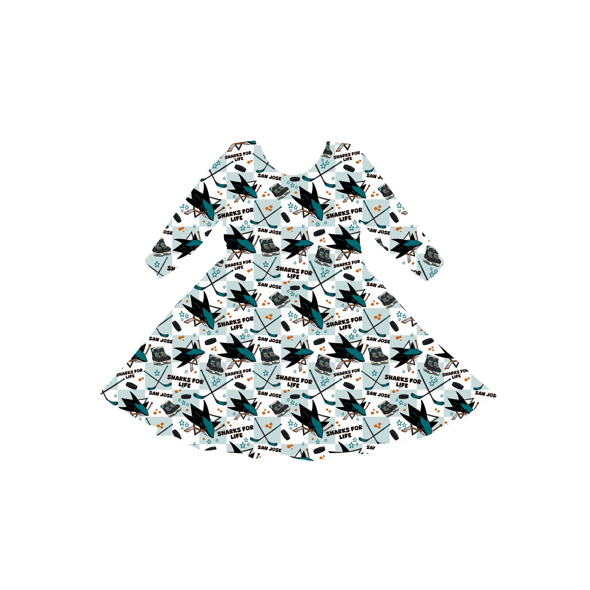San Jose Hockey Youth Twirl Dress **PreOrder**