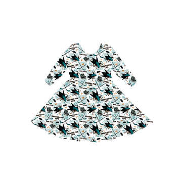San Jose Hockey Youth Twirl Dress **PreOrder**