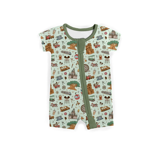 Dreamy Park Days Medically Adaptable Zipper Shortie *RTS*