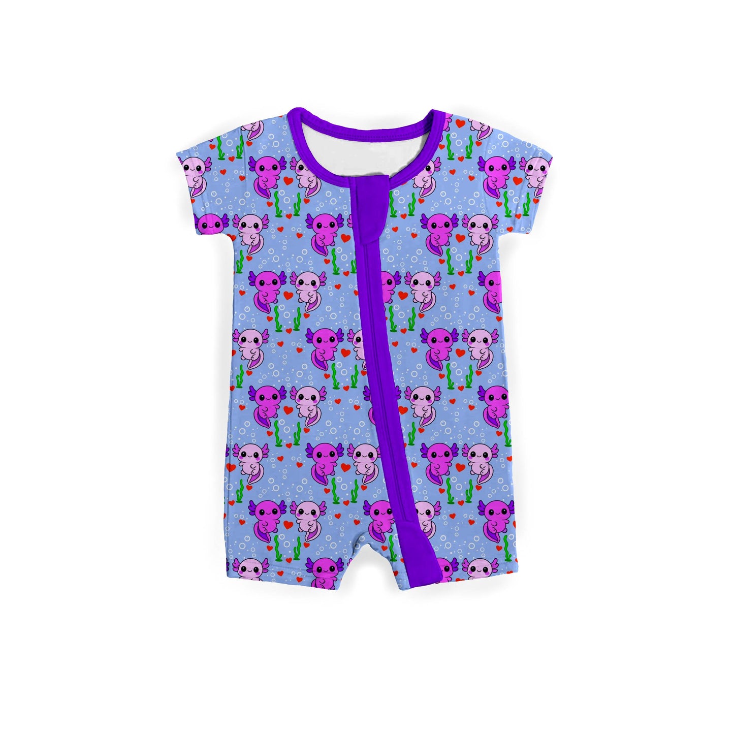Axolotl Sweethearts Zipper Shortie *RTS*